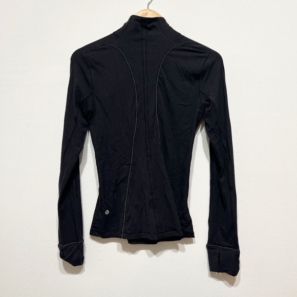 Lululemon Women's Run Briskly 1/2 Zip Long Sleeve Pullover Rulu Sweater Black 4 - Picture 3 of 3